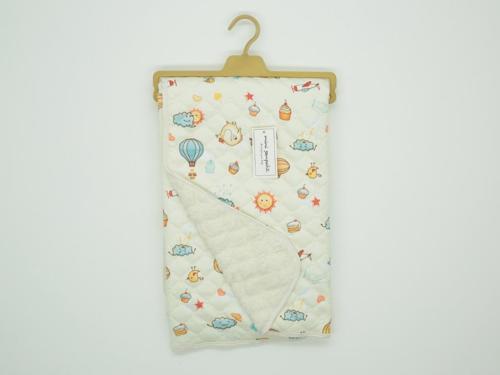 BASKILI KAPİTONE İÇİ PELUŞLU BATTANİYE - 90X90 - Ekru - 0 - 12 Ay - MNS4001-Ekru-0 - 12 Ay Ekru