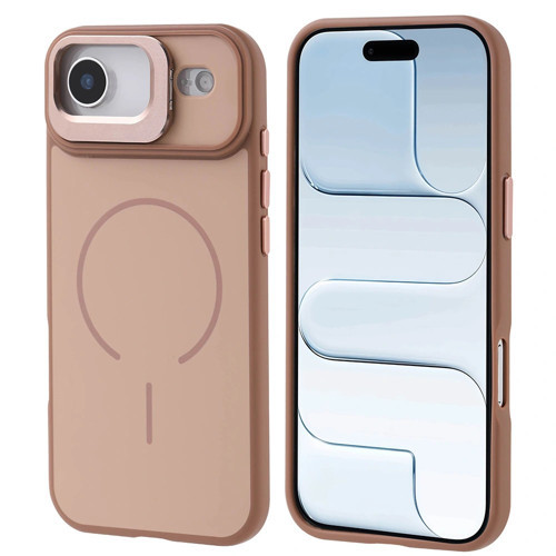 Apple İphone 17 Air Kılıf M-Safe Şarj Özellikli Kamera Standlı Zore Notron Kapak