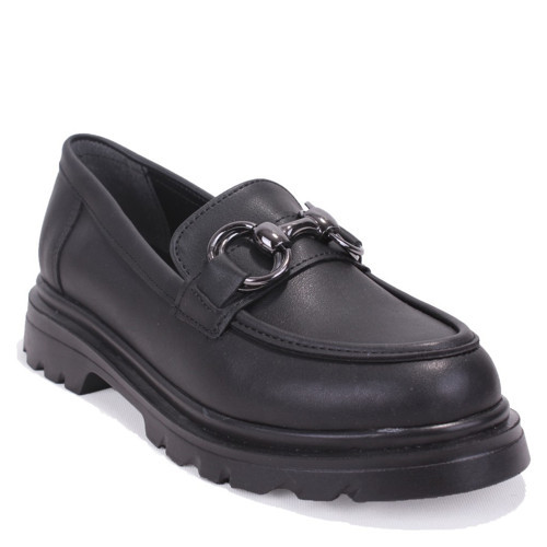 DZA07-90830 Siyah Günlük Loafer Kadın Ayakkabı