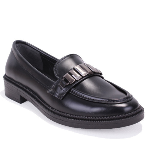 DZA07-863702 Siyah Günlük Loafer Kadın Ayakkabı