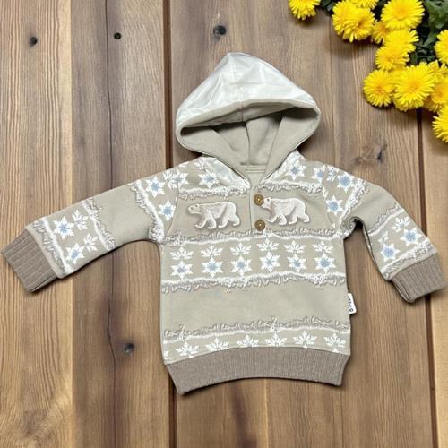 SNOWY KAPÜŞONLU SWEATSHIRT - Bej - 12 Ay Bej