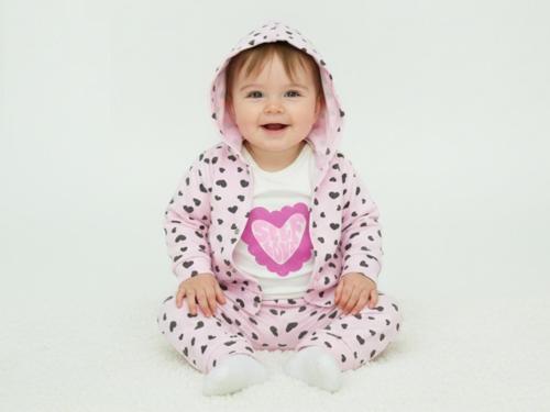 KALP BASKILI KAPÜŞONLU HIRKA BODYLİ ALT ÜST TAKIM - ATABAY - MNS3037 - Pembe - 9 Ay - MNS3037-Pembe-9 Ay Pembe