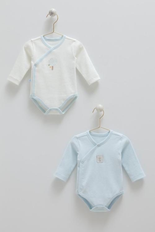 HELLO FOREST ANVELOP UZUN KOL İKİLİ ÇITÇITLI BODY - CARAMELL  - BE1954 - Mavi - 0 - 1 Ay0 - 1 Ay - BE1954-Ma-0 - 1 Ay0 - 1 Ay Mavi