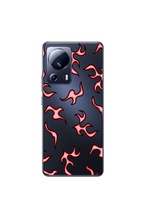 Xiaomi Mi 13 Lite Uyumlu Şeffaf Kılıf Wallpaper 4 Tasarımlı