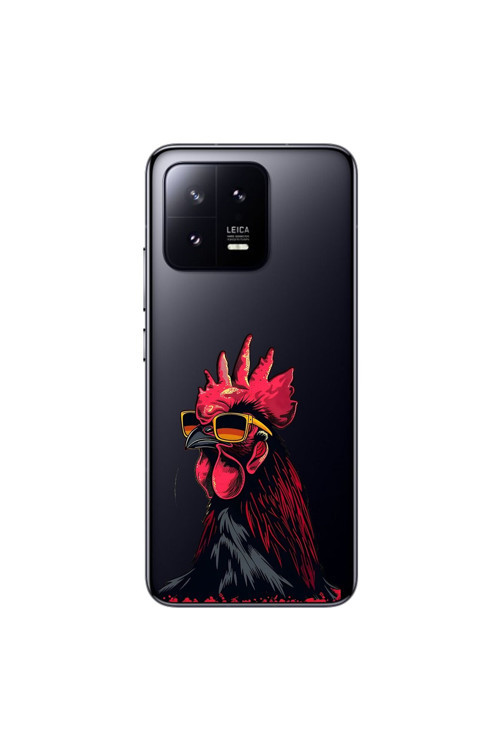 Xiaomi Mi 13 Uyumlu Şeffaf Kılıf Cool Horoz Tasarımlı