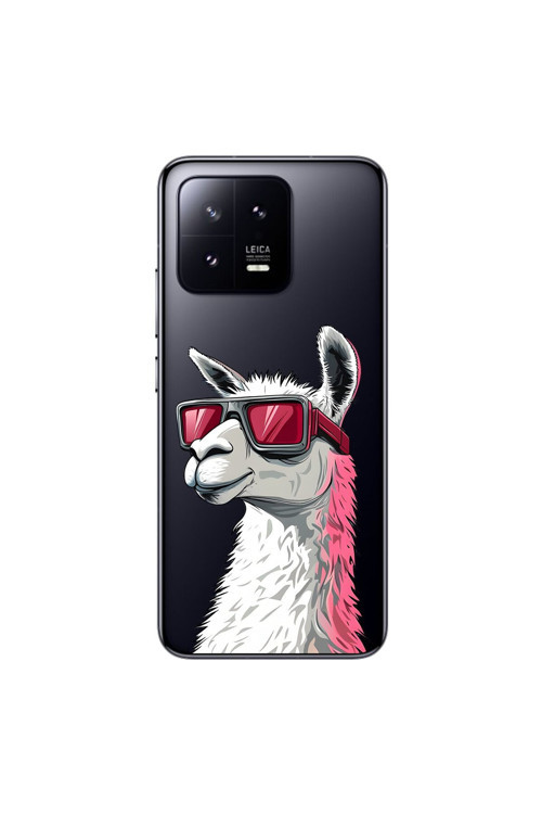Xiaomi Mi 13 Uyumlu Şeffaf Kılıf Cool Lama Tasarımlı