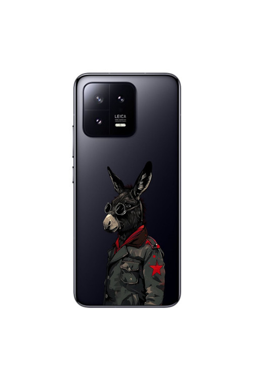 Xiaomi Mi 13 Uyumlu Şeffaf Kılıf Cool Eşek Tasarımlı