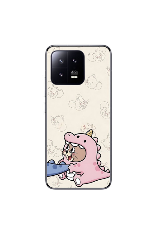Xiaomi Mi 13 Uyumlu Şeffaf Kılıf Couple Jerry 2 Tasarımlı