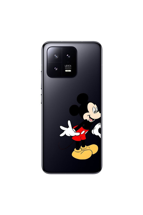 Xiaomi Mi 13 Uyumlu Şeffaf Kılıf Couple Mickey 1 Tasarımlı