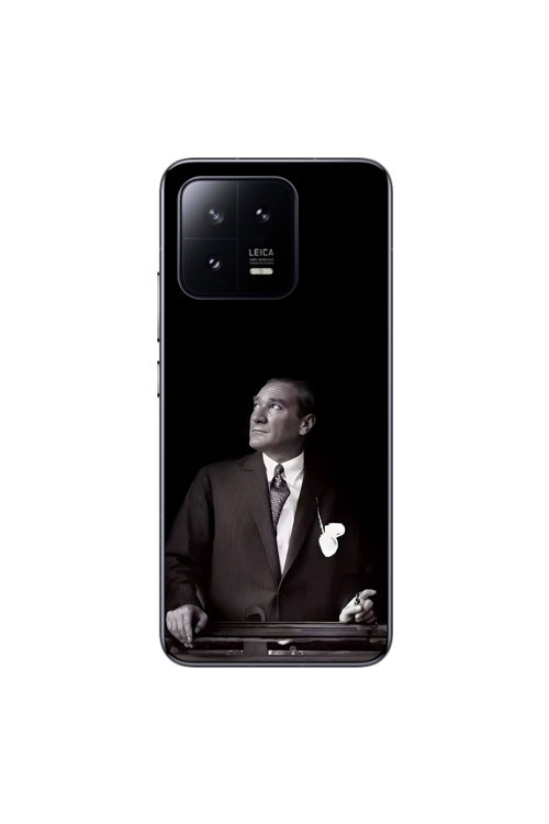 Xiaomi Mi 13 Pro Uyumlu Şeffaf Kılıf Atatürk 3 Tasarımlı