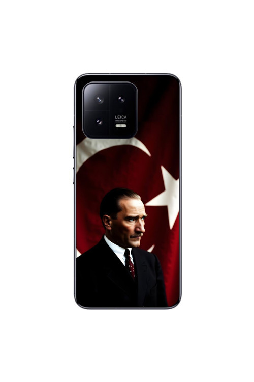 Xiaomi Mi 13 Pro Uyumlu Şeffaf Kılıf Atatürk 4 Tasarımlı