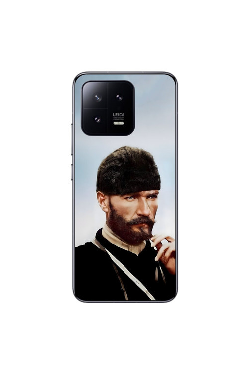 Xiaomi Mi 13 Pro Uyumlu Şeffaf Kılıf Atatürk 2 Tasarımlı