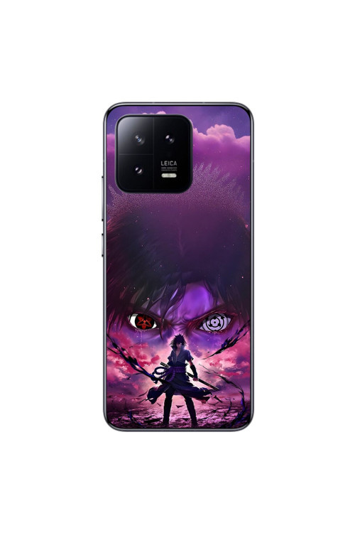 Xiaomi Mi 13 Pro Uyumlu Şeffaf Kılıf Naruto Sasuke Tasarımlı