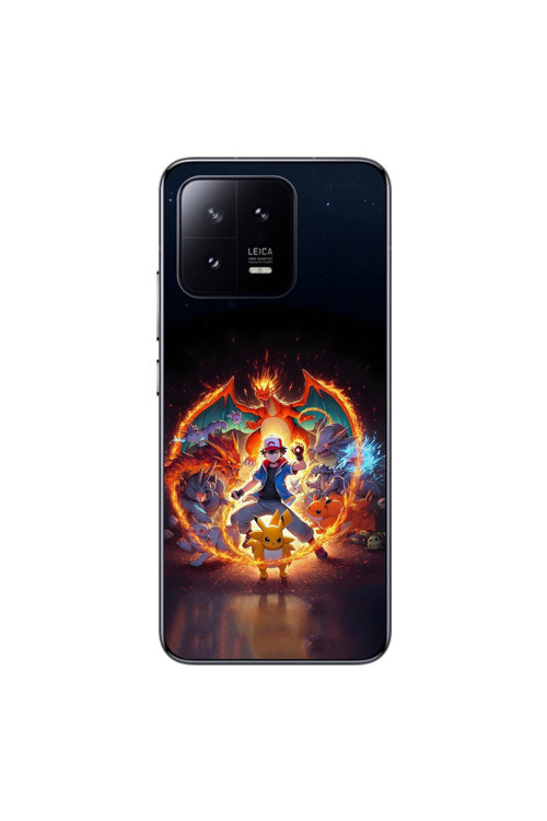 Xiaomi Mi 13 Pro Uyumlu Şeffaf Kılıf Pokemon 3 Tasarımlı
