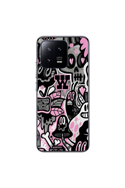Xiaomi Mi 13 Pro Uyumlu Şeffaf Kılıf Graffiti 10 Tasarımlı