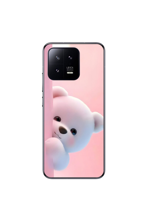 Xiaomi Mi 13 Pro Uyumlu Şeffaf Kılıf 1 Peluş Ayıcık Tasarımlı
