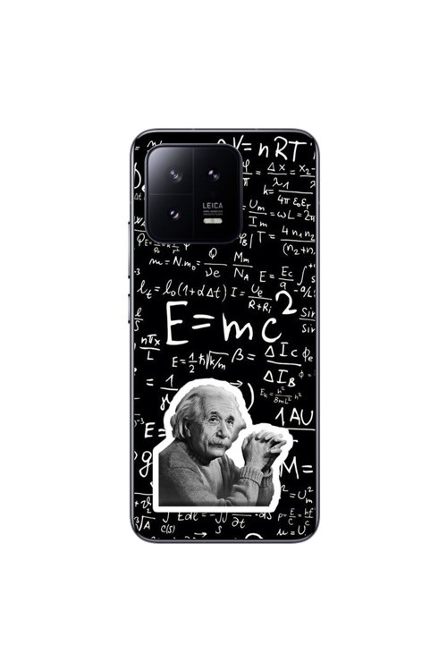 Xiaomi Mi 13 Pro Uyumlu Şeffaf Kılıf Einstein Tasarımlı