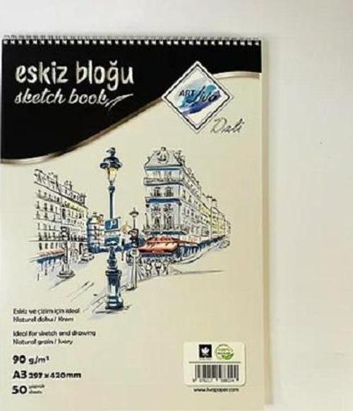 Dali Eskiz ve Çizim Defteri 90gr A3 50 Yaprak