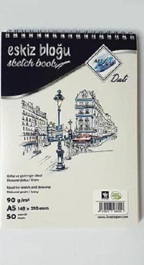 Dali Eskiz ve Çizim Defteri 90gr A5 50 Yaprak