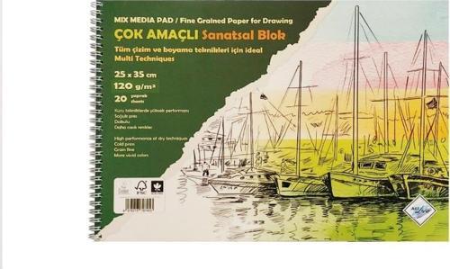 Sanatsal Resim Defteri Multi Teknik 20 Sayfa 25x35 120gr