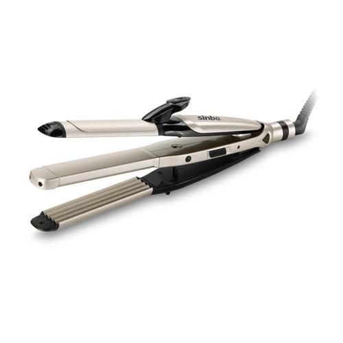 3İN1=DÜZLEŞTİRİCİ-MAŞA-GOFRE SAÇ DÜZLEŞTİRİCİ - ŞEKİLLENDİRİCİ MAKİNE SERAMİK KAPLAMA 360 DERECE KAB