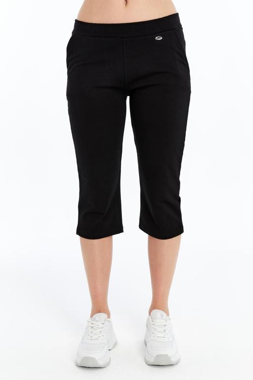 Kadın Kapri Siyah Büyük Beden Eşofman Altı K-225