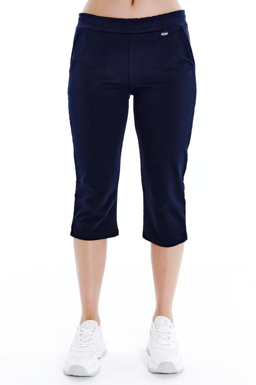 Kadın Kapri Lacivert Büyük Beden Eşofman Altı K-225