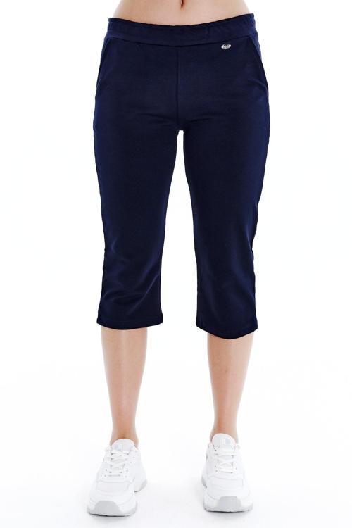Kadın Kapri Lacivert Büyük Beden Eşofman Altı K-225