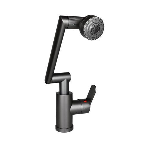 GRİ - 1080 DERECE DÖNEBİLEN ÇOK FONKSİYONLU MUSLUK BATARYA KTX-3308 (5365)