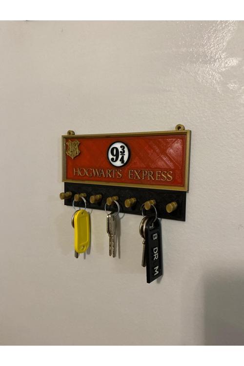 Hogwarts Anahtarlık Harry, Potter, 3D, Baskı, Dekorasyon, Seri, Diz