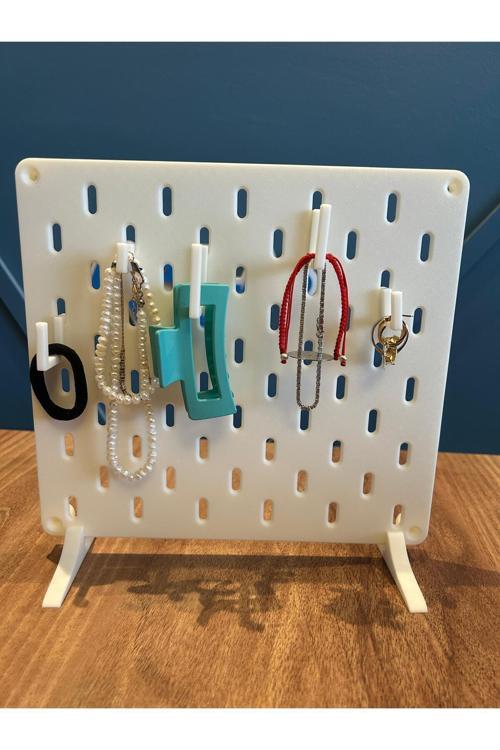 Skadis Pano - Çok Amaçlı - Modüler Delikli Organizasyon Panosu - 3D Baskı - 22X24Cm