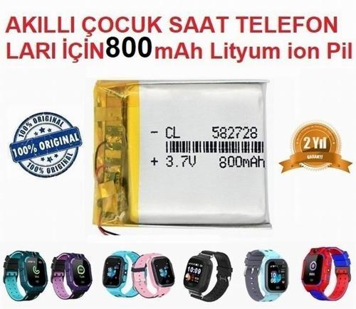 800 Mah Wikys Q528 Akıllı Çocuk Saat Telefon Batarya Pil 3.7v 800mah 582728 Pil