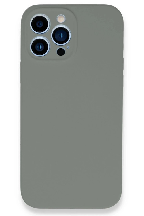 iPhone 13 Pro Max Kılıf Lansman Legant Silikon - Gri-(5796)