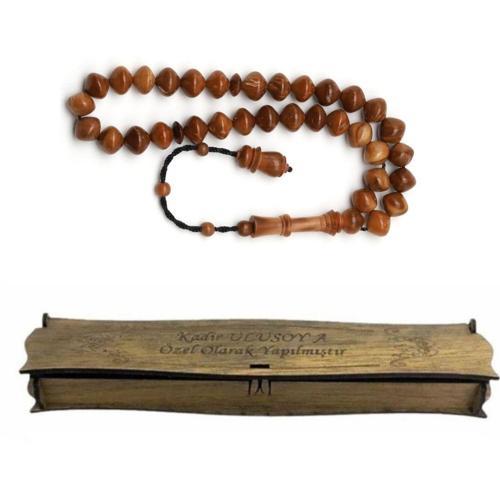 Kişiye Özel Kutulu Kuka Ağacı Tesbih 8 mm – Doğal El İşçiliği Hediyelik Tesbih