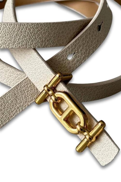 İnce Gold Tokalı Siyah İnce Kadın Kemeri VOSDK0212101