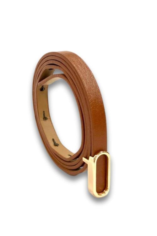 Oval Gold Tokalı Siyah İnce Kadın Kemeri VOSDK0219101