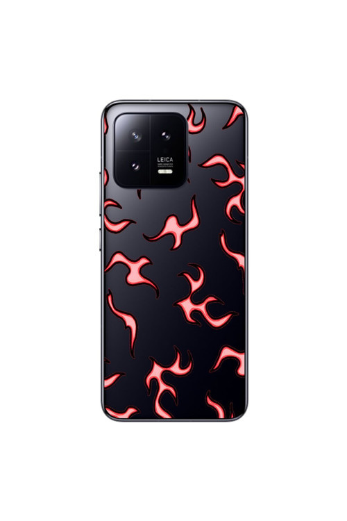Xiaomi Mi 13 Uyumlu Şeffaf Kılıf Wallpaper 4 Tasarımlı