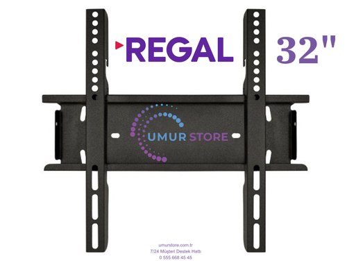 Regal 32R75F02 32'' 80 Ekran Smart 32”, 39”, 40” Uyumlu Lcd Led TV Sabit Duvar Askı Aparatı