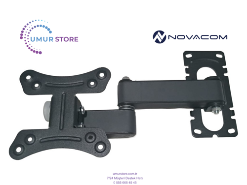NOVACOM 22 inç 17”- 27” Uyumlu Monitör Lcd Led TV Hareketli Duvar Askı Aparatı
