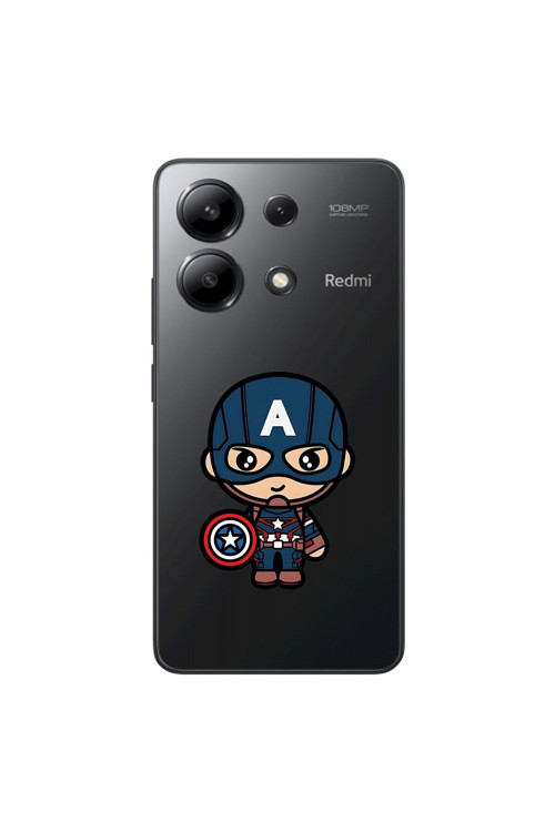 Xiaomi Redmi Note 13 Uyumlu Şeffaf Kılıf Chibi 4 Tasarımlı