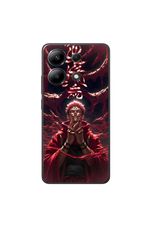 Xiaomi Redmi Note 13 Uyumlu Şeffaf Kılıf Jujutsu Kaisen 1 Tasarımlı