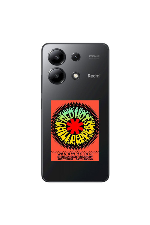 Xiaomi Redmi Note 13 Uyumlu Şeffaf Kılıf Red Hot Chili Peppers Tasarımlı