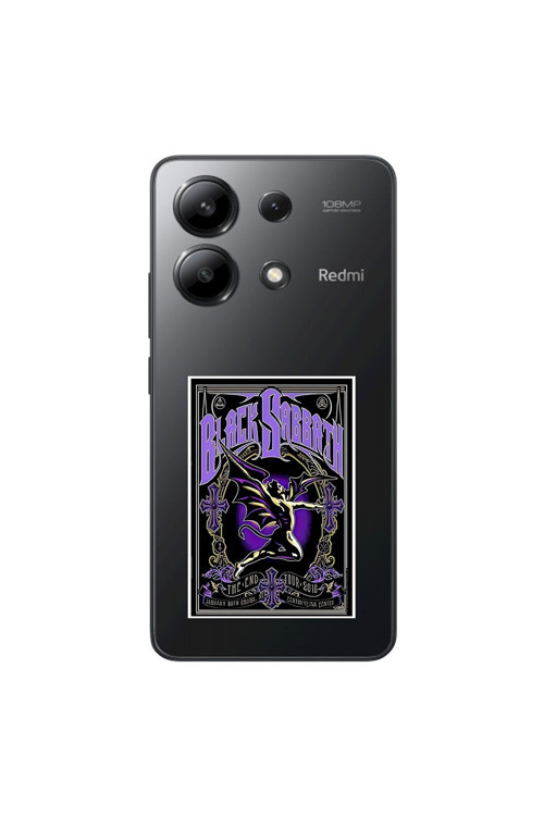Xiaomi Redmi Note 13 Uyumlu Şeffaf Kılıf Black Sabbath Tasarımlı
