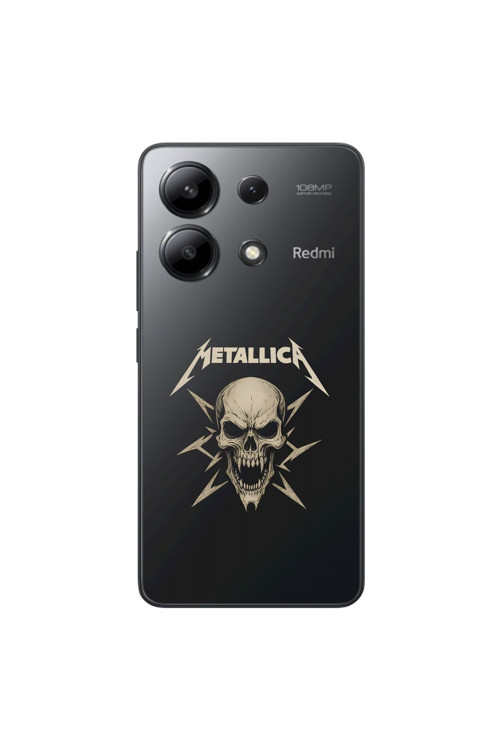 Xiaomi Redmi Note 13 Uyumlu Şeffaf Kılıf Metallica Tasarımlı