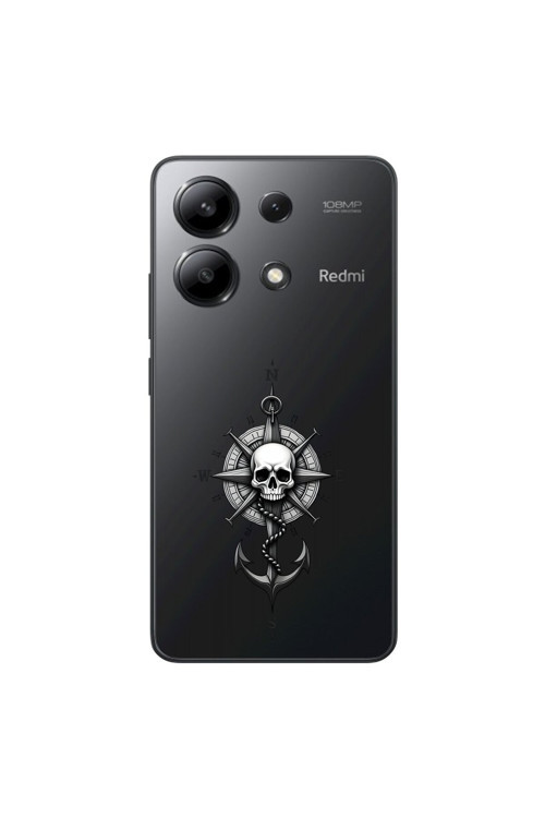Xiaomi Redmi Note 13 Uyumlu Şeffaf Kılıf Pirate 5 Tasarımlı