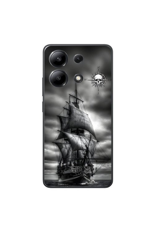 Xiaomi Redmi Note 13 Uyumlu Şeffaf Kılıf Pirate 2 Tasarımlı