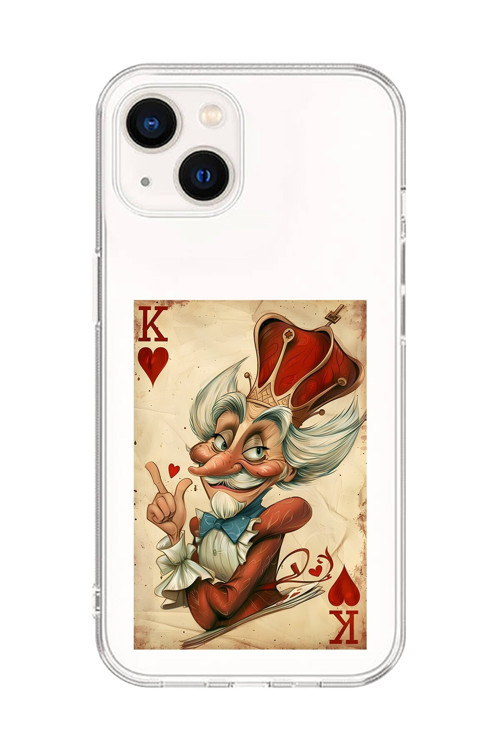 İphone 15 Uyumlu Şeffaf Kılıf Kartlar King 4 Tasarımlı