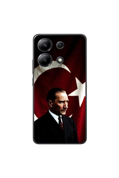 Xiaomi Redmi Note 13 Uyumlu Şeffaf Kılıf Atatürk 4 Tasarımlı
