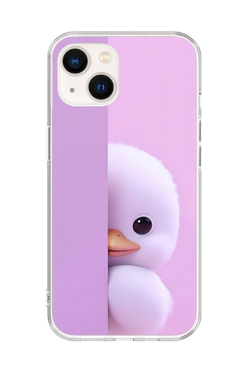 İphone 15 Plus Uyumlu Şeffaf Kılıf 3 Peluş Ördek Tasarımlı