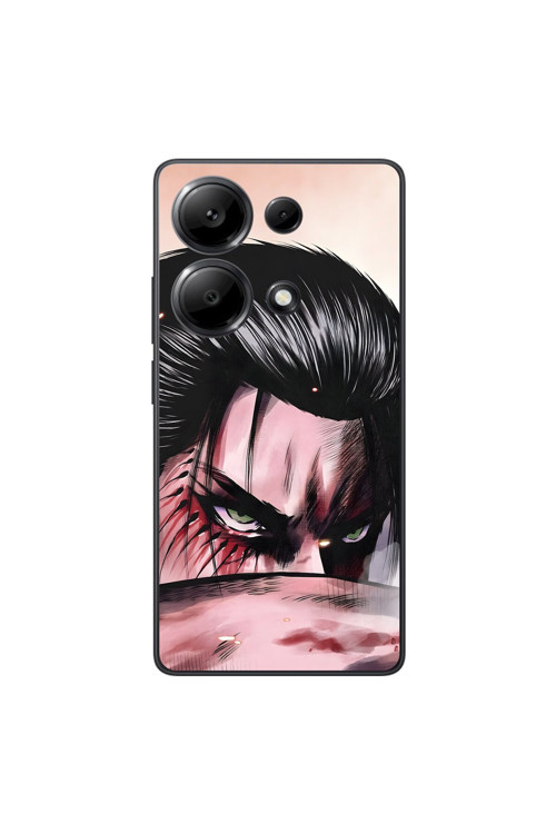 Xiaomi Redmi Note 13 Pro Uyumlu Şeffaf Kılıf Attack On Titan 3 Tasarımlı